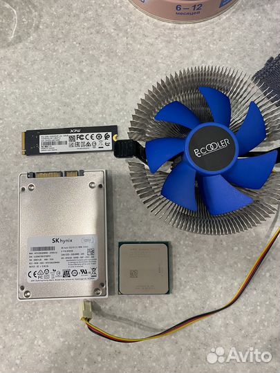 Процессор, кулер, ssd, ssd m2, блок питания