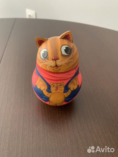 Неваляшка деревянная -высота 9 см