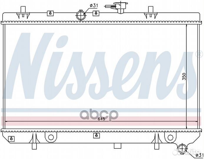 66665 Радиатор KIA RIO 1.3 sohc 00-05 66665 Nis