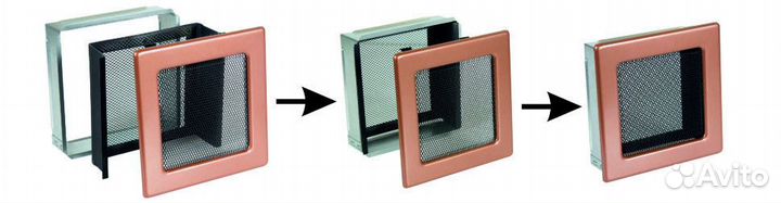 Вентиляционная решетка Kratki 17х49 графитовая 49G