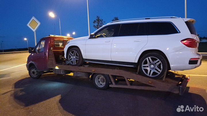 Услуги эвакуатора, жёсткая сцепка