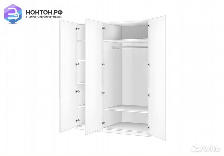 Шкаф трехдверный Село 5.03 белый