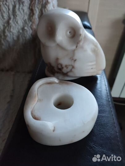 Мраморная сова светильник