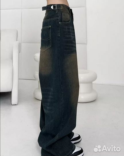Джинсы широкие трубы y2k