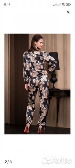 Пижама женская шелковая 46 размер