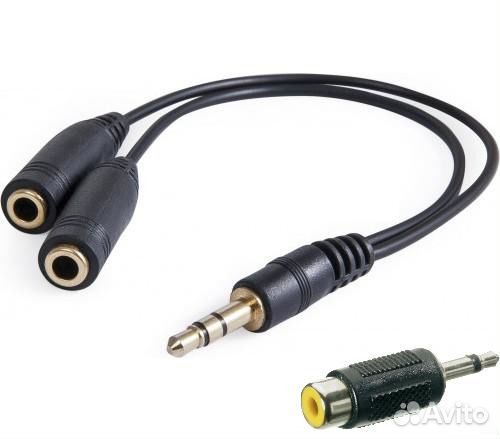Переходник разветвитель jack 3.5 наушники микрофон