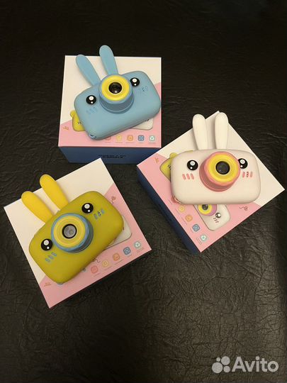 Детский цифровой фотоаппарат зайка 3в1