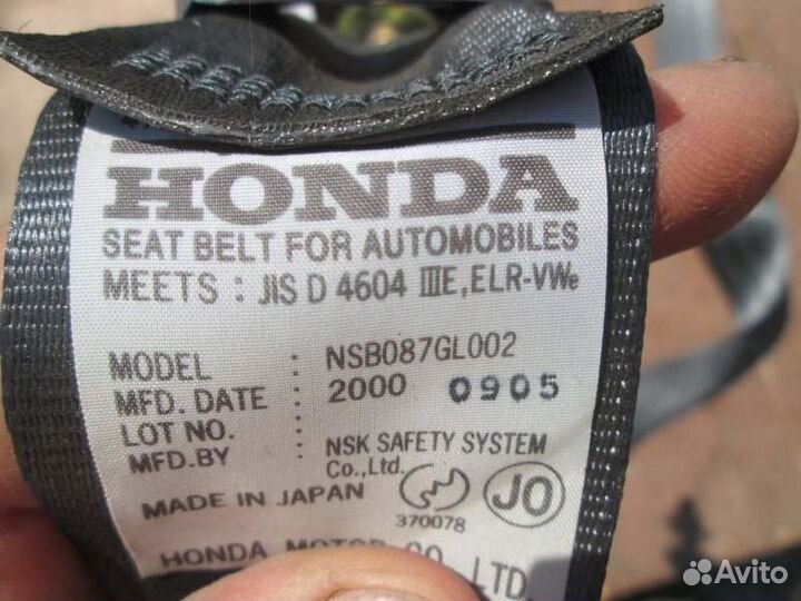 Ремень безопасности передний Honda Torneo CF3 F18B
