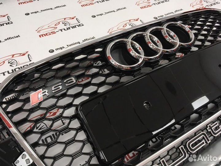 Решетка Audi A3 12-16гг. В стиле RS3 #2