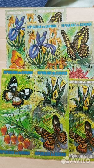 Редкие марки - бабочки, лемуры и орхидеи