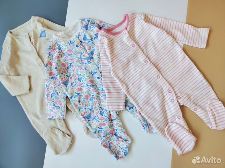 Новые слипы 62,68 для девочки Mothercare, next