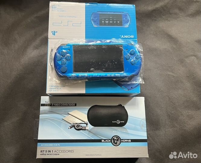 Sony PSP 3008 blue 64гб новая,прошитая