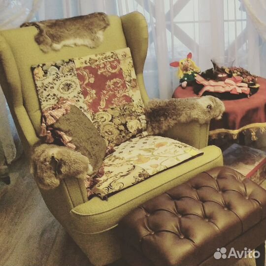 Пошив чехлов, обивка стульев, перетяжка мебели