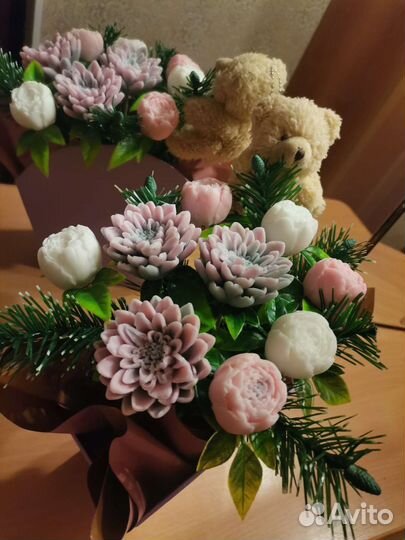 Букет цветов из мыла