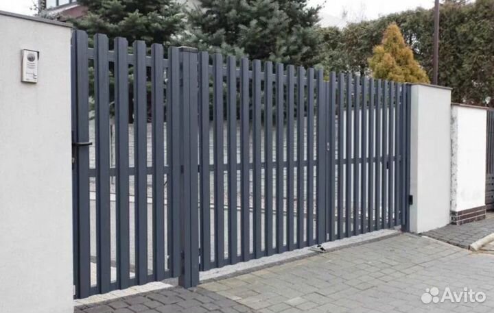 Забор из евроштакетника 50 метров