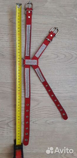 Шлейка для собак со стразами