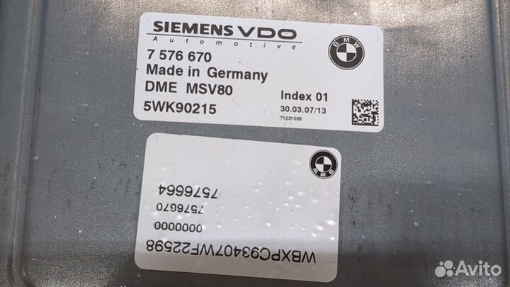 Блок управления двигателем BMW X3 E83, 2007