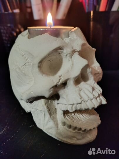 Подсвечник для чайной свечи череп