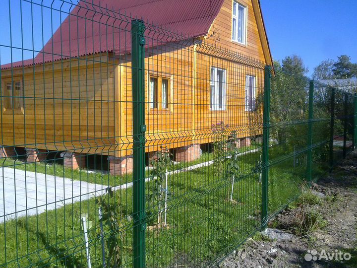 Забор из профнастила, 3Д забор, сетка сварная