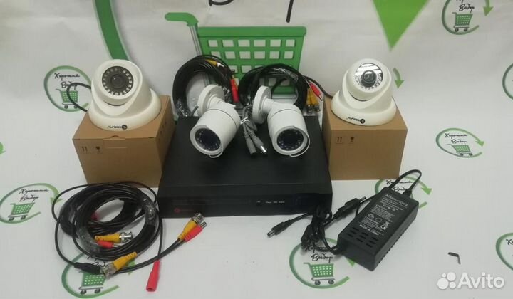 Комплект видеонаблюдения на 4 камеры ахд 2 мп NEW