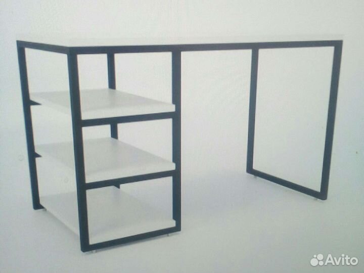 Стол компьютерный лофт с полками