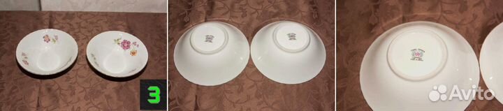 Винтажные Фарфоровые тарелки и блюдца. Поштучно