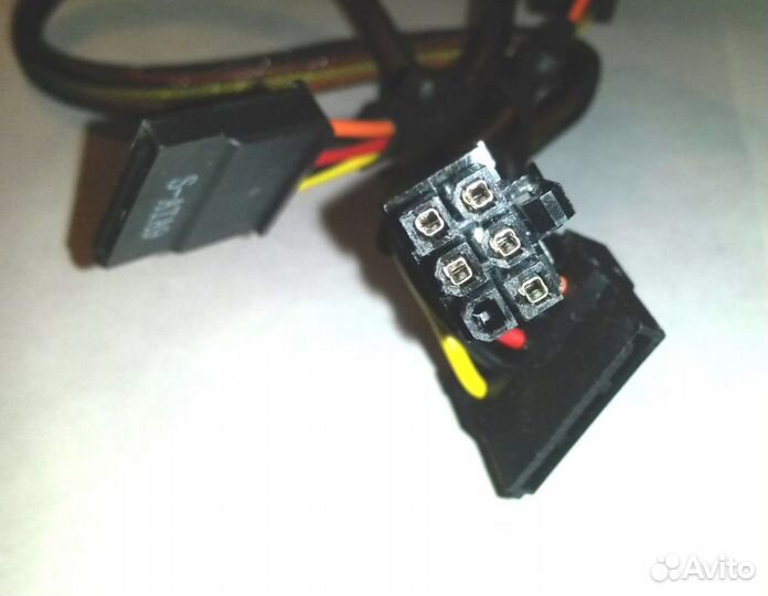 Кабель питания переходник 6pin (4pin) на sаtа