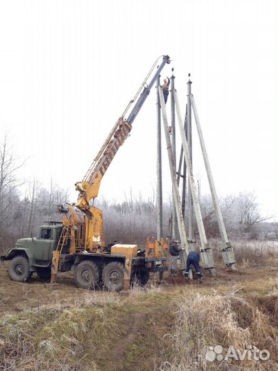 Доставка,установка столбов электрических, опор лэп