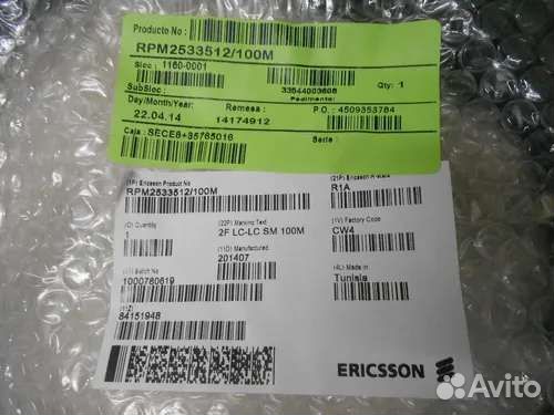 Оптоволоконный кабель Ericsson Rpm 253 253 3512