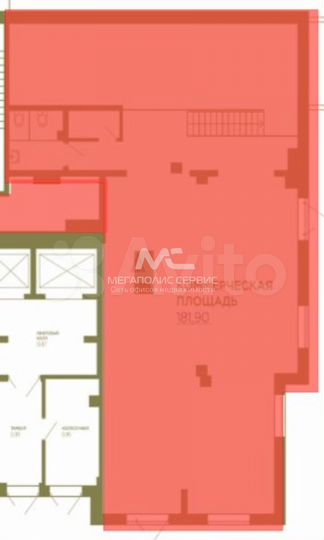 Сдам помещение свободного назначения, 186.2 м²