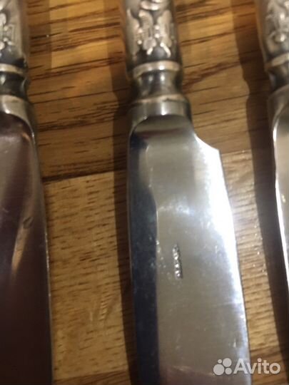 Набор ножей мельхиор/ посеребрение