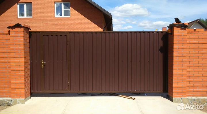 Откатные ворота качественно прочные
