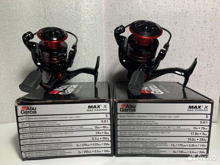 Катушка для спининга Abu Garsia MAX X3000H; 4000H