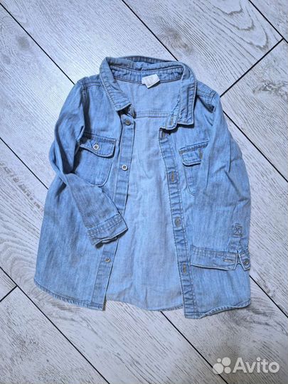 Джинсовая рубашка hm