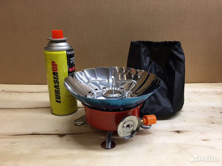 Туристическая мини плита с газовым баллоном 220 г