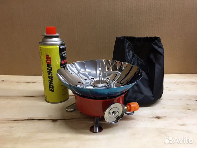 Туристическая мини плита с газовым баллоном 220 г