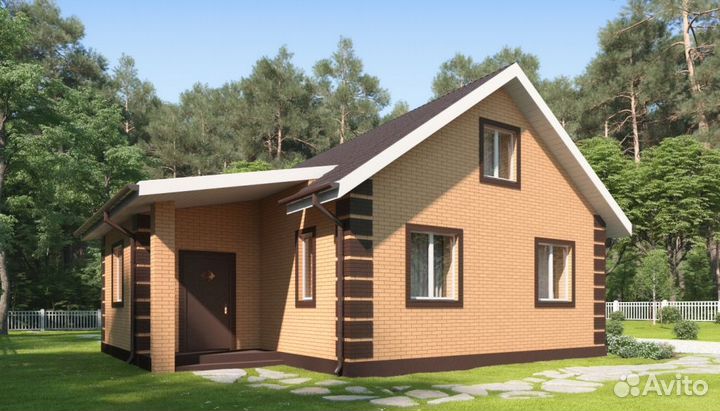 Проекты домов для ипотеки и строительства - 76,9 м
