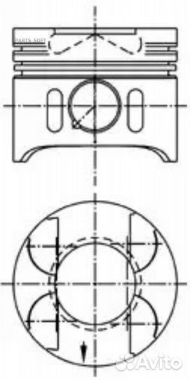Kolbenschmidt 97 409 600 Поршень mercedes 2.22.7D