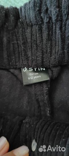 Брюки вельветовые на девочку, р.152 Ostin