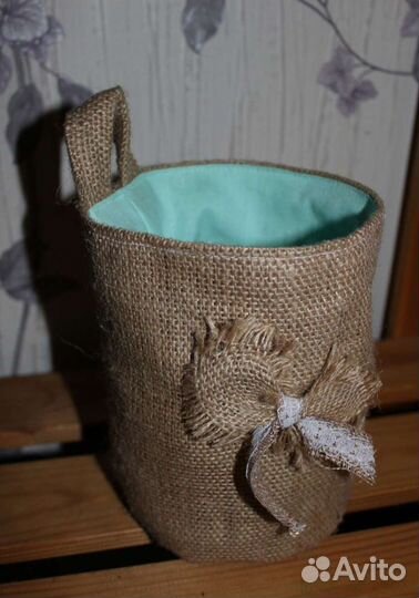 Корзинки из прочной джутовой ткани