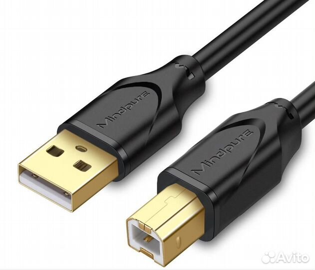 USB Кабель 2.0 A/M - B/M Golden Mindpure 3м