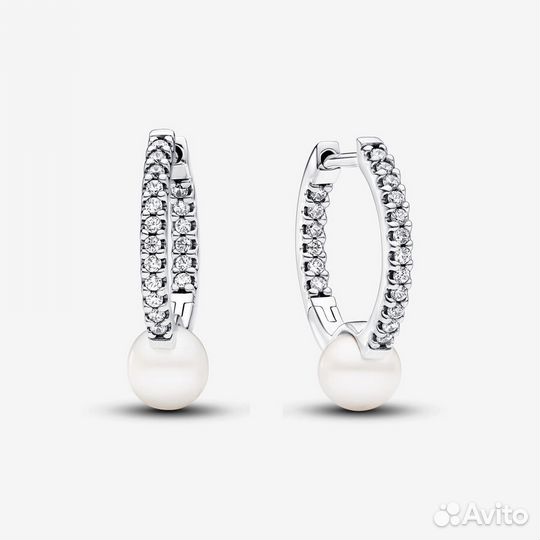 Серьги Пандора жемчуг серебро