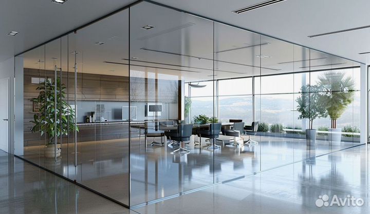 Стеклянная перегородка