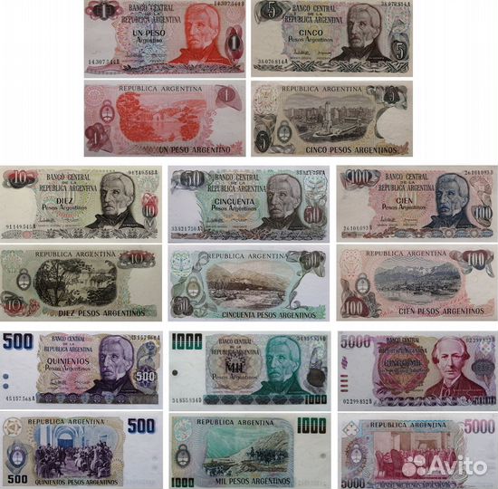 Банкноты Аргентины