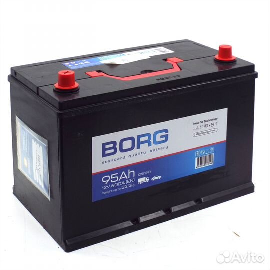 Аккумулятор borg Standard Asia 125D31R 95 Ач п.п