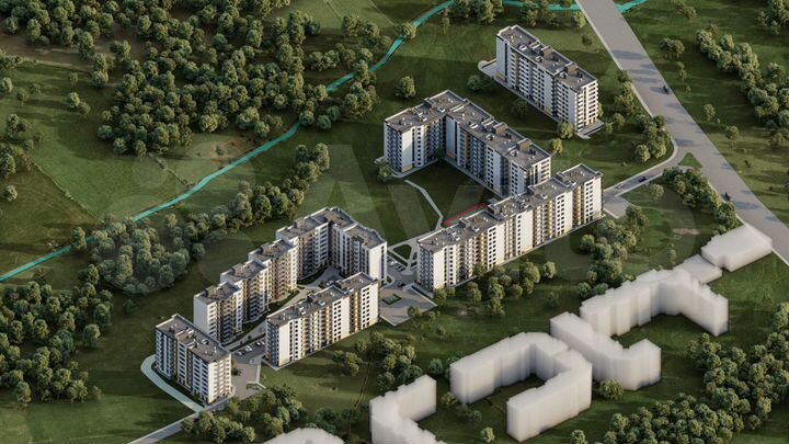 1-к. квартира, 54,3 м², 4/9 эт.