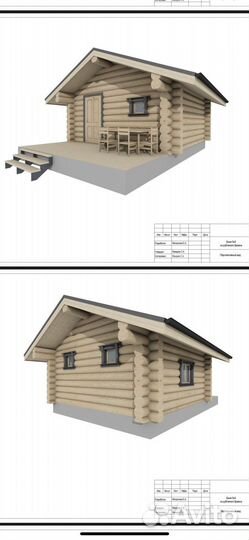 Сруб бани 5 на 5 в чашу