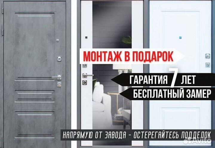 Дверь входная серая металлическая Лира