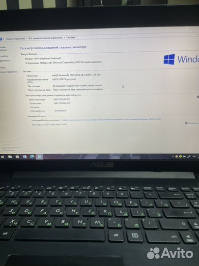Ноутбук asus X553m 4GB RAM