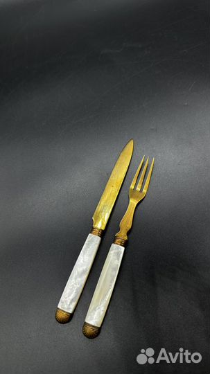 Набор десертных приборов перламутр